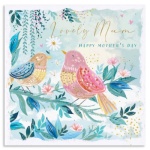 Lovely Mum Birds Greeting Card